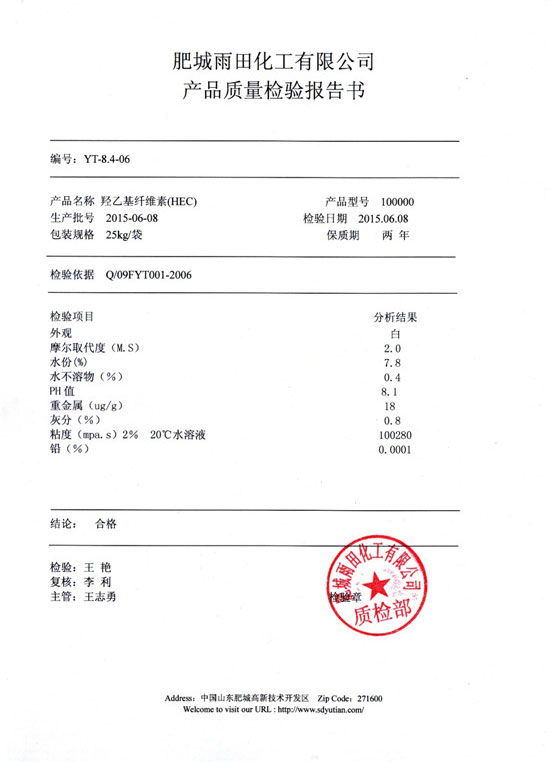 Hydroxyethyl Cellulose Survey Report - Model 100000
